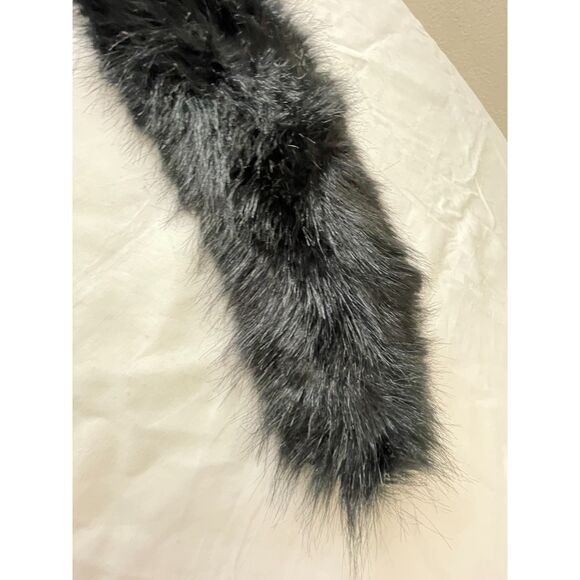 Faux Fur Stole Collar Shoulder Wrap Wedding Black Bridal Mob Wife Prom Party VTG - Picture 3 of 7
